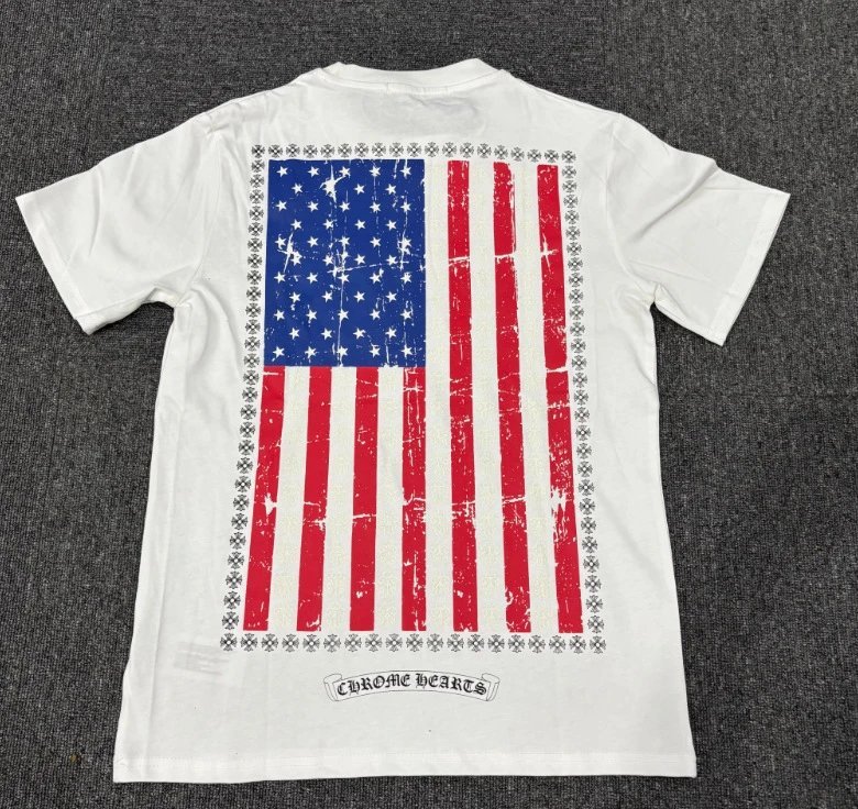 Chrome Hearts American Flag Graphic T-Shirt