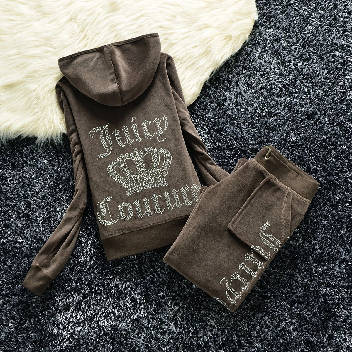 Juicy Couture Velour Rhinestone Tracksuit