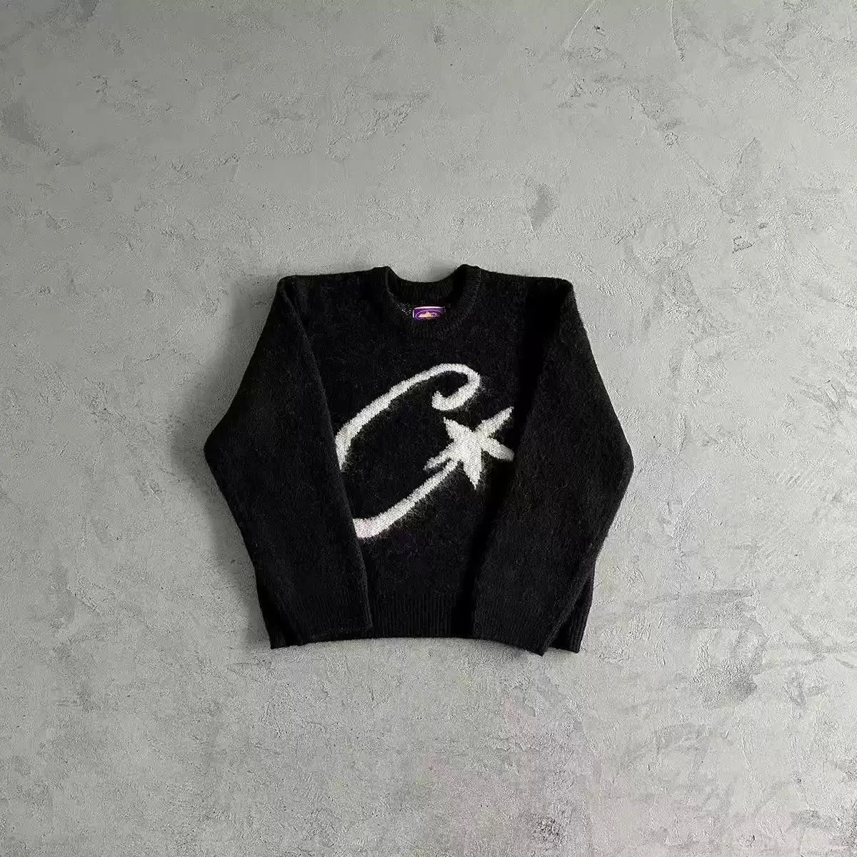 Corteiz Fuzzy Graphic Knit Sweater