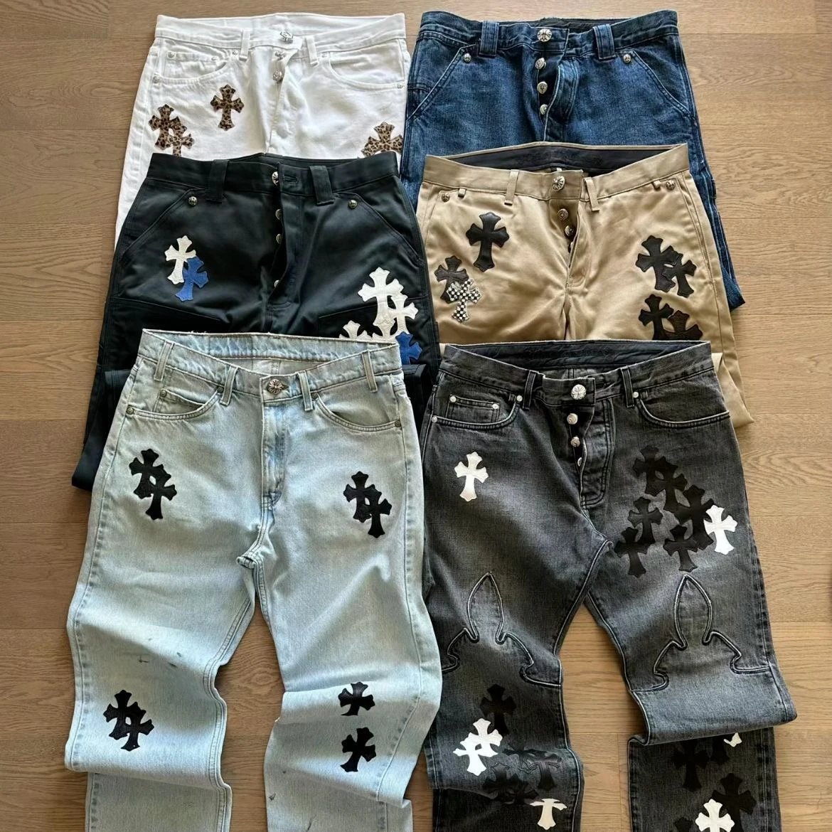 Chrome Hearts Cross Patch Jeans